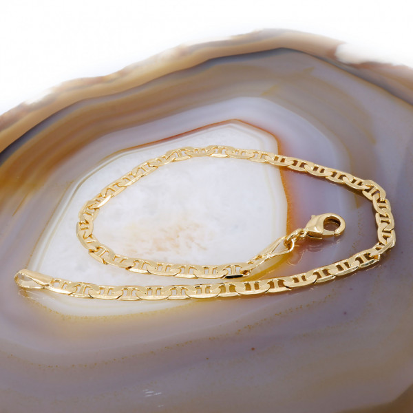 Bratara Unisex Placata cu Galben 18K model Zale Alungite Plate tip 1+1 cod 1485