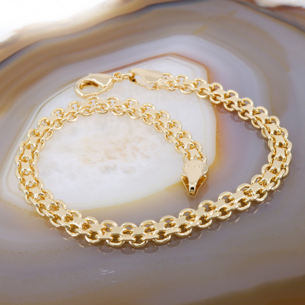 Bratara Bismark Unisex Placata cu Galben 18K cod 1476