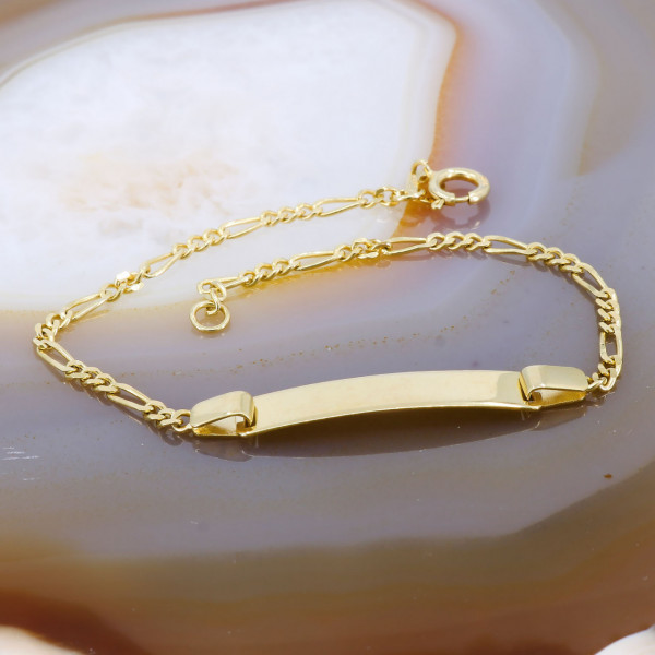 Bratara din Aur 14K 585 pentru Copii model cu placuta cod 534