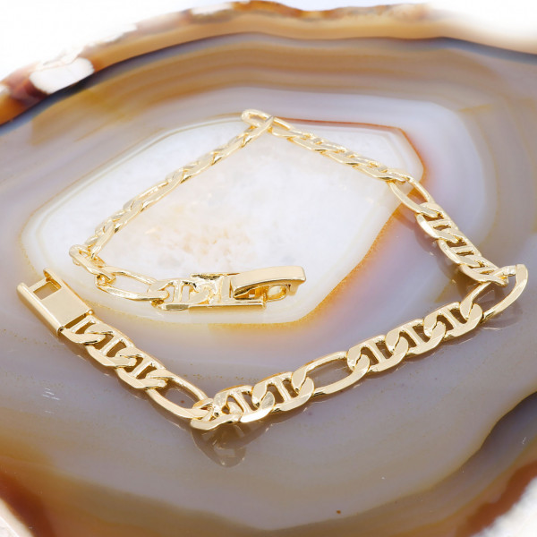 Bratara Unisex Placata cu Galben 18K model Zale Plate tip 3+1 cod 1450
