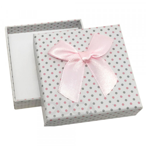 Cutie Carton cu Funda roz si buline 152
