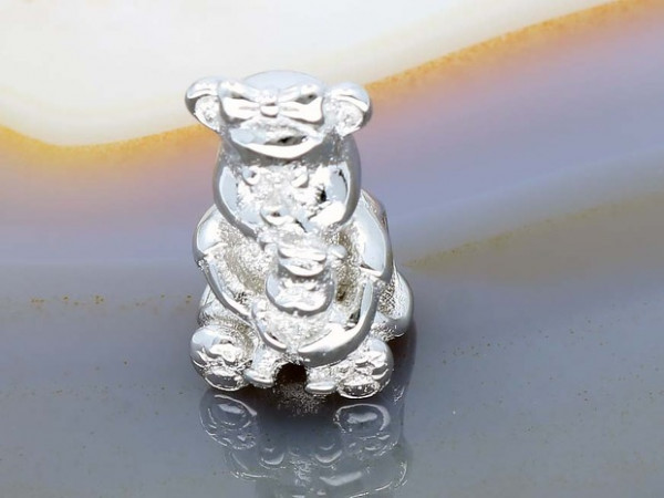 Talisman Argint model Mama Bear and Baby 773