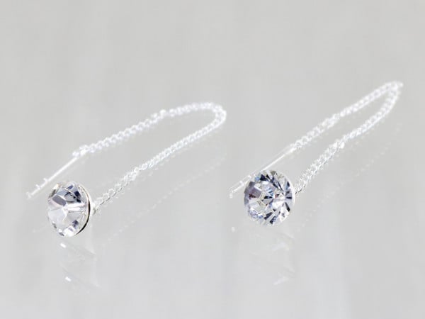 Cercei model Fir lung cu Cristal Zirconia de Argint 925 c1785