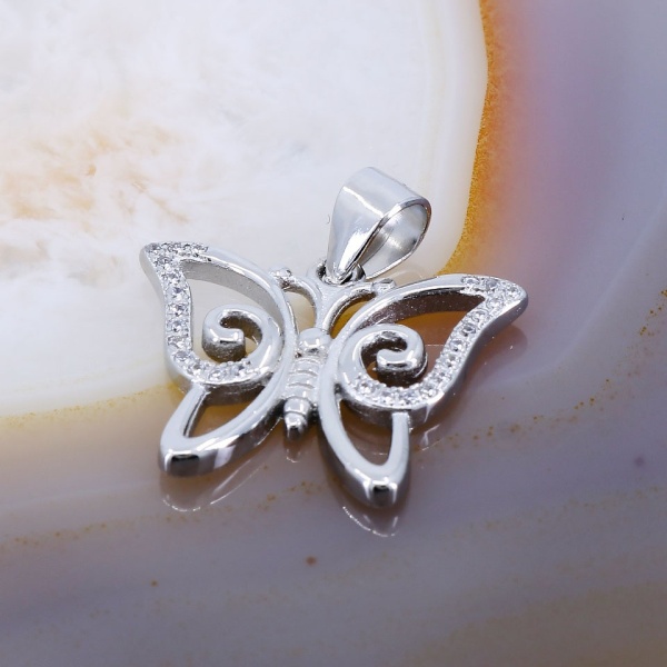 Pandantiv Fluture din Argint 925 decorat cu Cristale Zirconia c1245