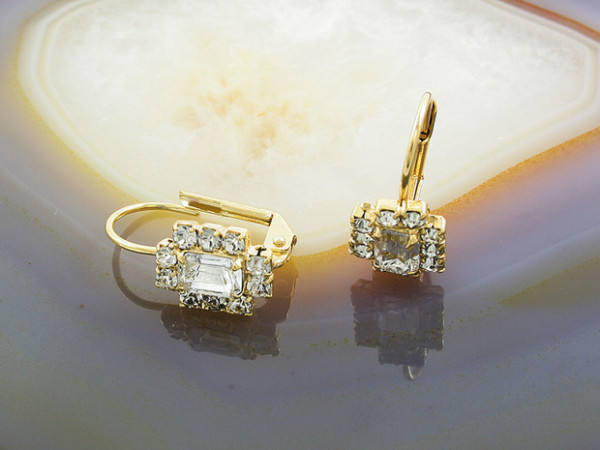Cercei Placati cu Aur 18k, cu Zirconiu, cod 1427