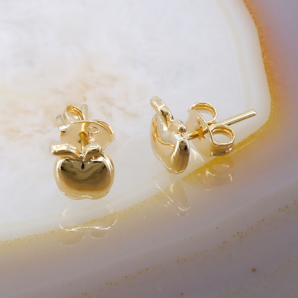 Cercei Inimi Unite Placati cu Aur Galben 18K cod 3427
