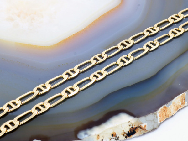 Lant Placat cu Aur 18K model zale 1+1 cod 824