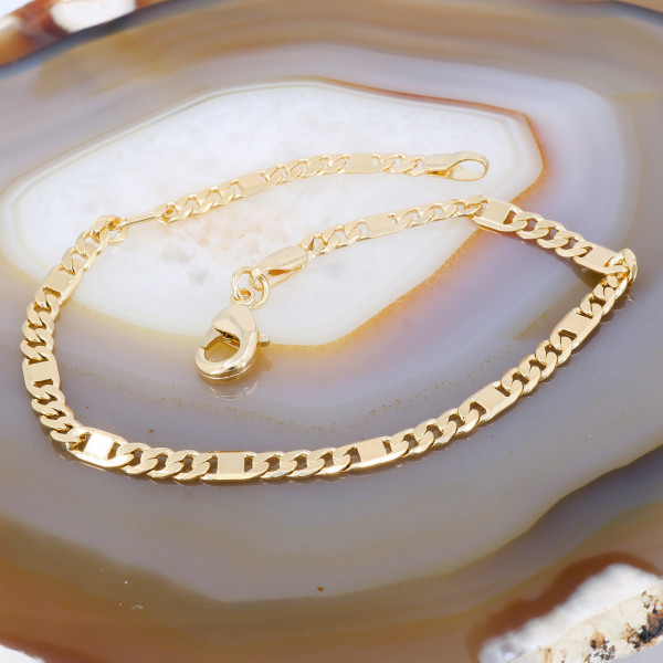 Bratara Unisex Placata cu Aur Galben 18K model zale Plate tip 3+1 1397