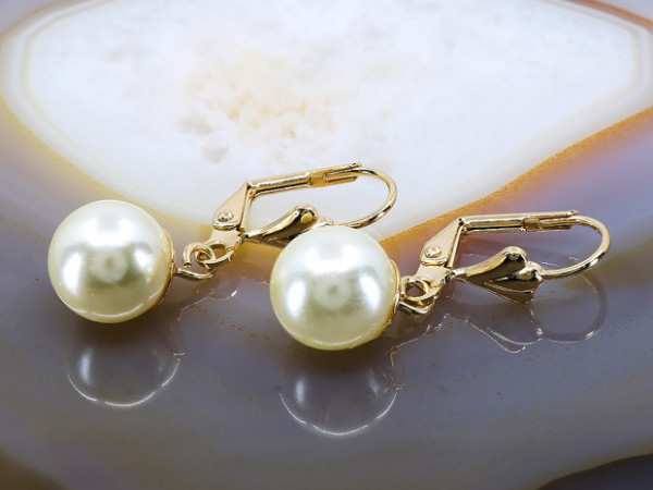 Cercei Placati cu Aur 18K model Bila tip perla 3066