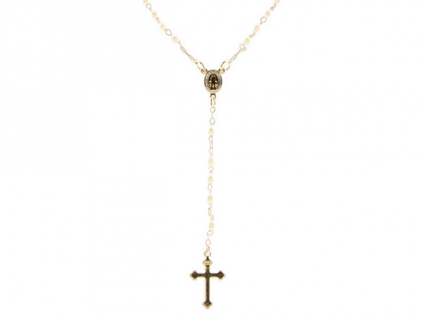 Lant Placat cu Aur 18k, cu perle, model rozariu, cod 449