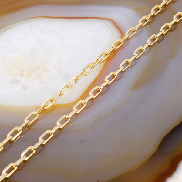 Lant Unisex Placat cu Aur Galben 18K model zale asezate in zig zag cod 1028