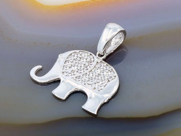 Pandantiv model Elefant cu Cristale Zirconia agp748