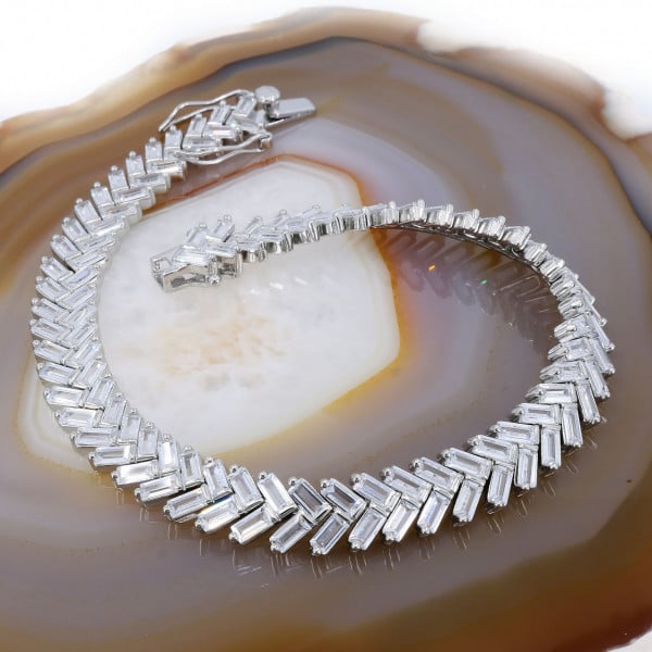 Bratara cu Cristale Zirconia Asezate model Spic de Grau cod 2447