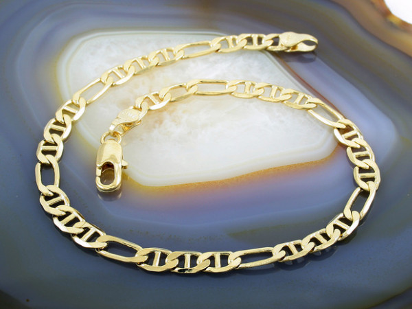 Bratara Placata Cu Aur 18k, barbati, zale plate tip 3+1 cod 788
