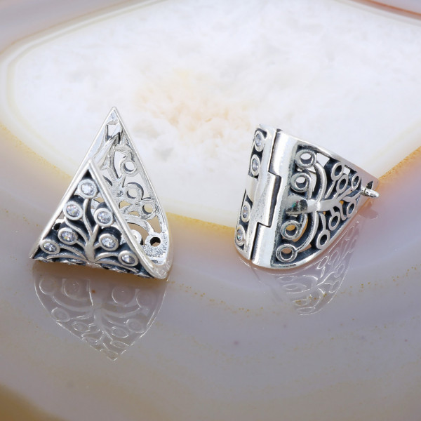 Cercei din Argint 925 model Cosulet cu deschidere si Cristale Zirconia 3052