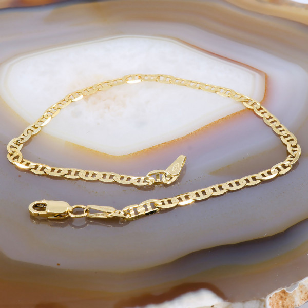 Bratara Unisex din Aur Galben 14K 585 model zale Plate 1+1 cod 454