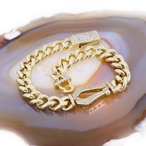 Bratara model Opulent Placata cu Aur cu cristale Zirconia c1718