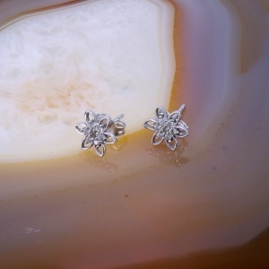 Cercei Floricica din Argint cu Cristale Zirconia c4100