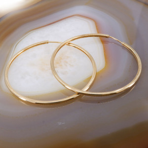 Cercei Placati cu Aur 18k model Rotunzi, Creole c3417