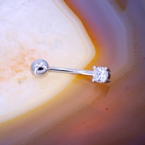 Piercing din Argint cu cristal zirconia c1297