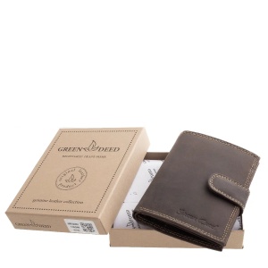 Portofel de Arhivare din piele maro marca GreenDeed RFID Protect - Img 7