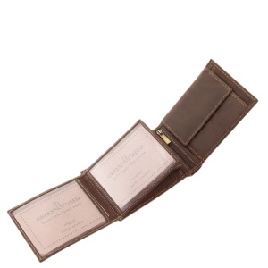 Portofel Hobby Pescuit marca GreenDeed din piele Naturala maro RFID Protect - Img 4