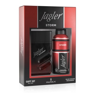 Set Caseta Parfum Jagler Storm pentru barbati EDT 90 ml + Deo 150 ml