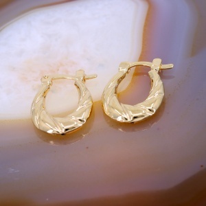 Cercei cosulet placati cu aur 18K model impletit c4221