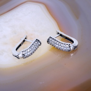 Cercei Hoop Top din Argint 925 si cristale Zirconia c4216