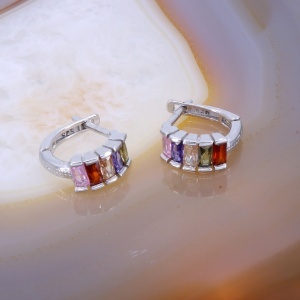 Cercei Rainbow din Argint cu Cristale Multicolore c4212