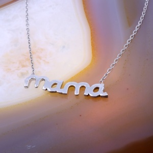 Colier personalizat cu textul " mama" din Argint c1789