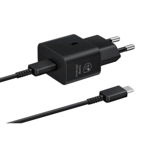 Încărcător Original Samsung 25 W cu Cablu USB-C Negru EP-T2510
