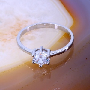 Inel Solitaire din Argint 925 cu Cristal Zirconia c3138