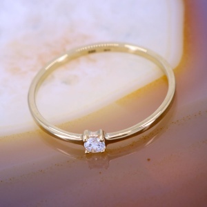 Inel Starlight din Aur Galben 14K 585 cu Cristal Zirconia c844