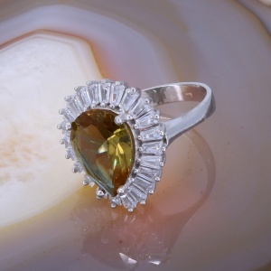 Inel Superb din Argint 925 cu piatra Zultanit si Cristale Zircon c3120 - Img 2