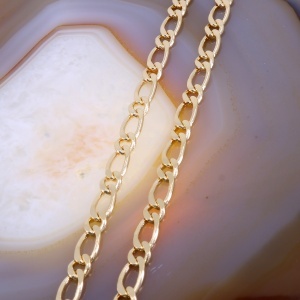 Lant Placat cu Aur model lung 60cm cu zale alungite c1309