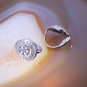 Cercei lacrima din argint cu cristale zirconia c4456 - Img 2