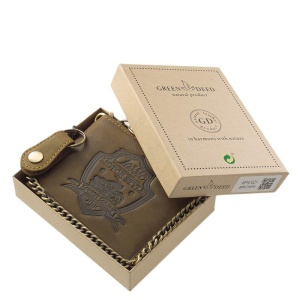 Portofel Barbati piele Naturala model Classic Motor Style cu lant detasabil si RFID Protect