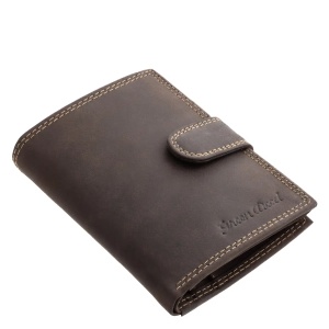 Portofel de Arhivare din piele maro marca GreenDeed RFID Protect
