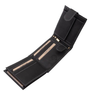 Portofel din piele naturala model Police catuse marca GreenDeed culoare Negru - Img 5