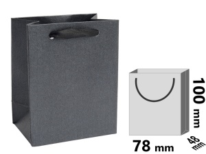 Punga Mica din Hartie - Carton Culoare Negru c24371