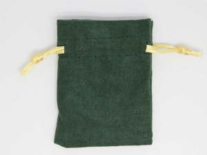 Saculet Textil de culoare Verde 68x89 mm - Img 4