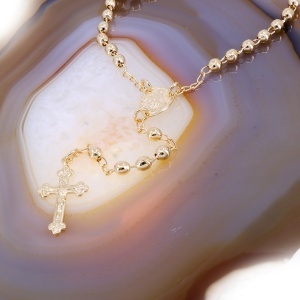 Colier tip Rozariu Placat cu Aur Galben 18K c1307
