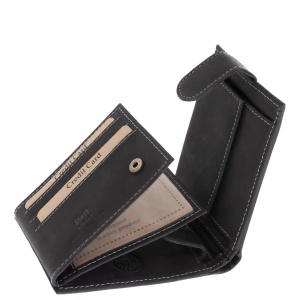 Portofel din piele naturala model Police catuse marca GreenDeed culoare Negru - Img 2