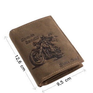 Portofel din piele naturala pt barbati model motociclist Chopper - Img 3