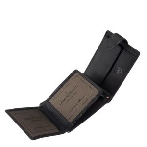 Portofel din piele Neagra Naturala marca GreenDeed model Camion Trucker - Img 4