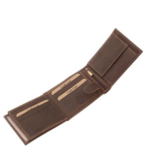 Portofel Hobby Pescuit marca GreenDeed din piele Naturala maro RFID Protect - Img 5
