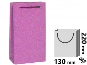 Punga din Hartie Culoare Mov Stralucitor cu Manere Snur c23576