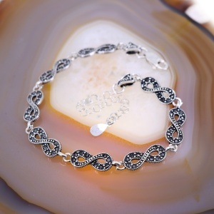 Bratara eleganta din argint cu modele infinit presarate c Marcasite c3408