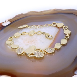 Bratara model Petale Placata cu Aur presarata cu cristale Zirconia c1730